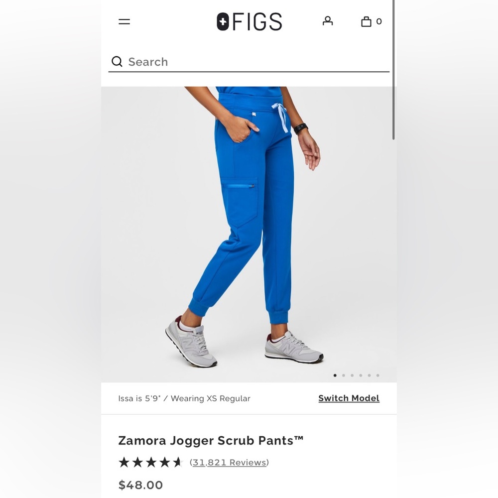Royal blue Zamora jogger scrub pants